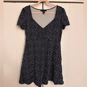 Navy Blue floral ditsy dress